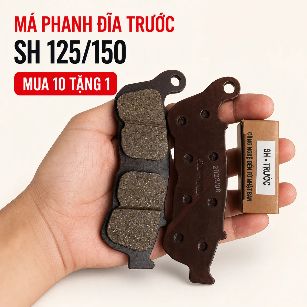 Bảng tra má phanh đĩa (bố thắng đĩa) theo dòng xe: Air Blade, SH, Exciter, Wave, Lead, Winner